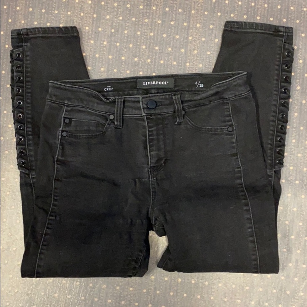 Liverpool Alyssa Crop Jeans Womens 28 Mid Rise Stretch Denim